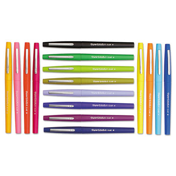 Paper Mate® Point Guard Flair Felt Tip Porous Point Pen, Stick, Medium 0.7 Mm, Assorted Ink And Barrel Colors, 12-pack freeshipping - TVN Wholesale